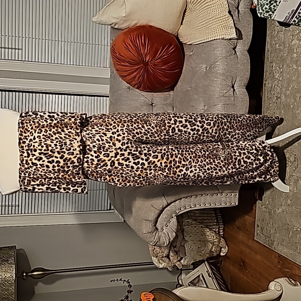 Leopard Strapless Jumpsuit